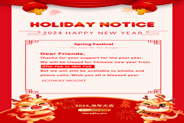 Aviso de vacaciones del Festival de Primavera