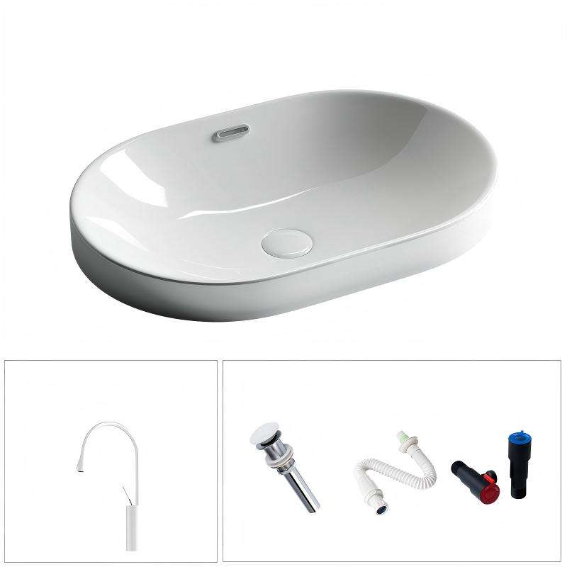 ceramic sink with accessories